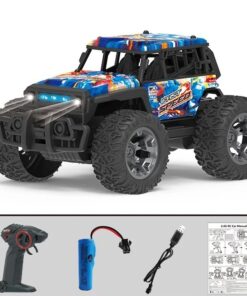Voiture télécommandée tout terrain 4x4 bleue
