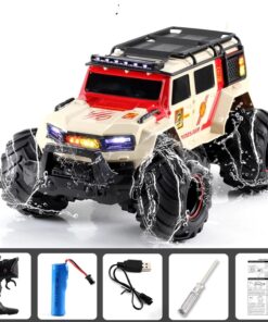 Voiture télécommandée tout-terrain avec effets sonores rouge