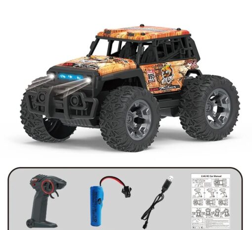 Voiture télécommandée tout terrain 4x4 jaune