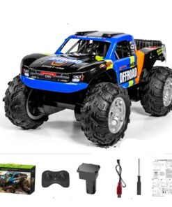 Voiture tout-terrain amphibie bleue